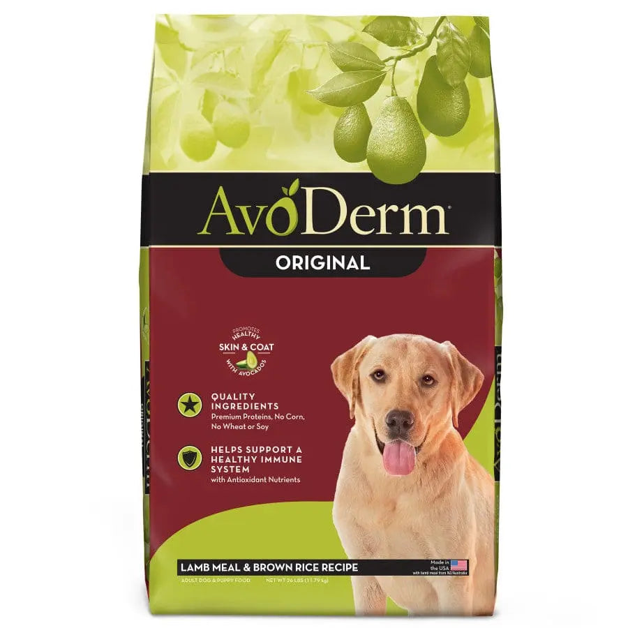 AvoDerm Natural High - Quality Original Lamb Meal & Brown Rice Dry Dog Food