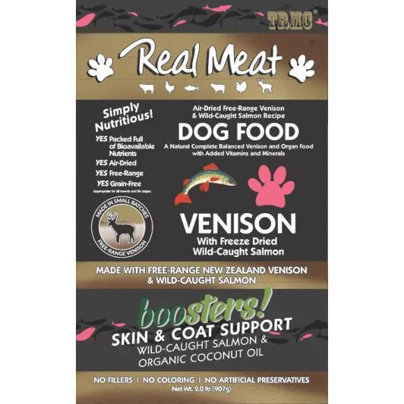Premium Air - Dried Dog Food: The Real Meat Company's Venison with Wild - Caught Salmon, 2 - Pound Bag