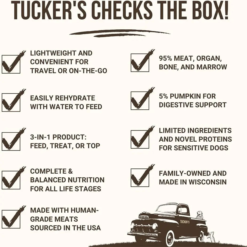 Tucker's® Freeze-Dried Dog Food - Turf & Surf Formula, 14-Ounce Package for Canine Nutrition