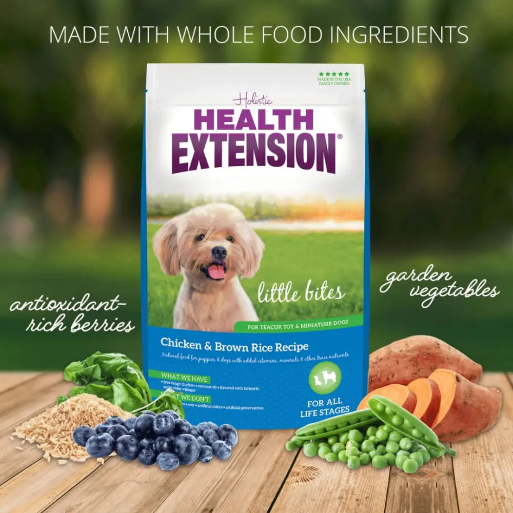 Health Extension Small - Sized Chicken & Brown Rice Recipe Dry Dog Food for Teacup, Toy, and Miniature Dogs