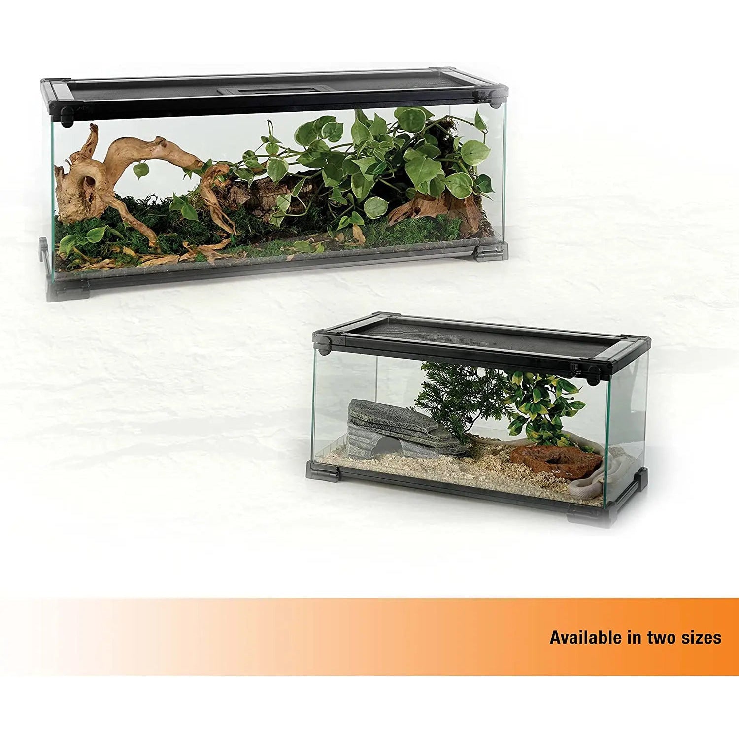 Zilla Fast - Assembly Terrarium with Effortless - Clean Bedding Tray