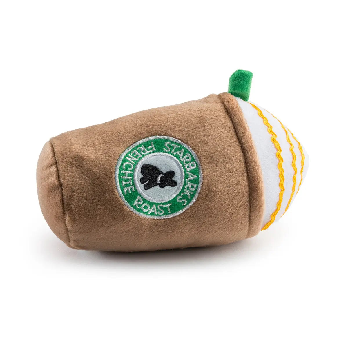 Haute Diggity Dog Premium Starbarks Straw Brown Frappawcino Plush Dog Chew Toys