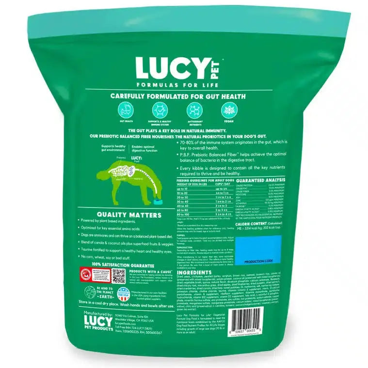 Lucy Pet Products High - Quality Vegetarian Formula Dry Dog Food for Optimal Canine Health