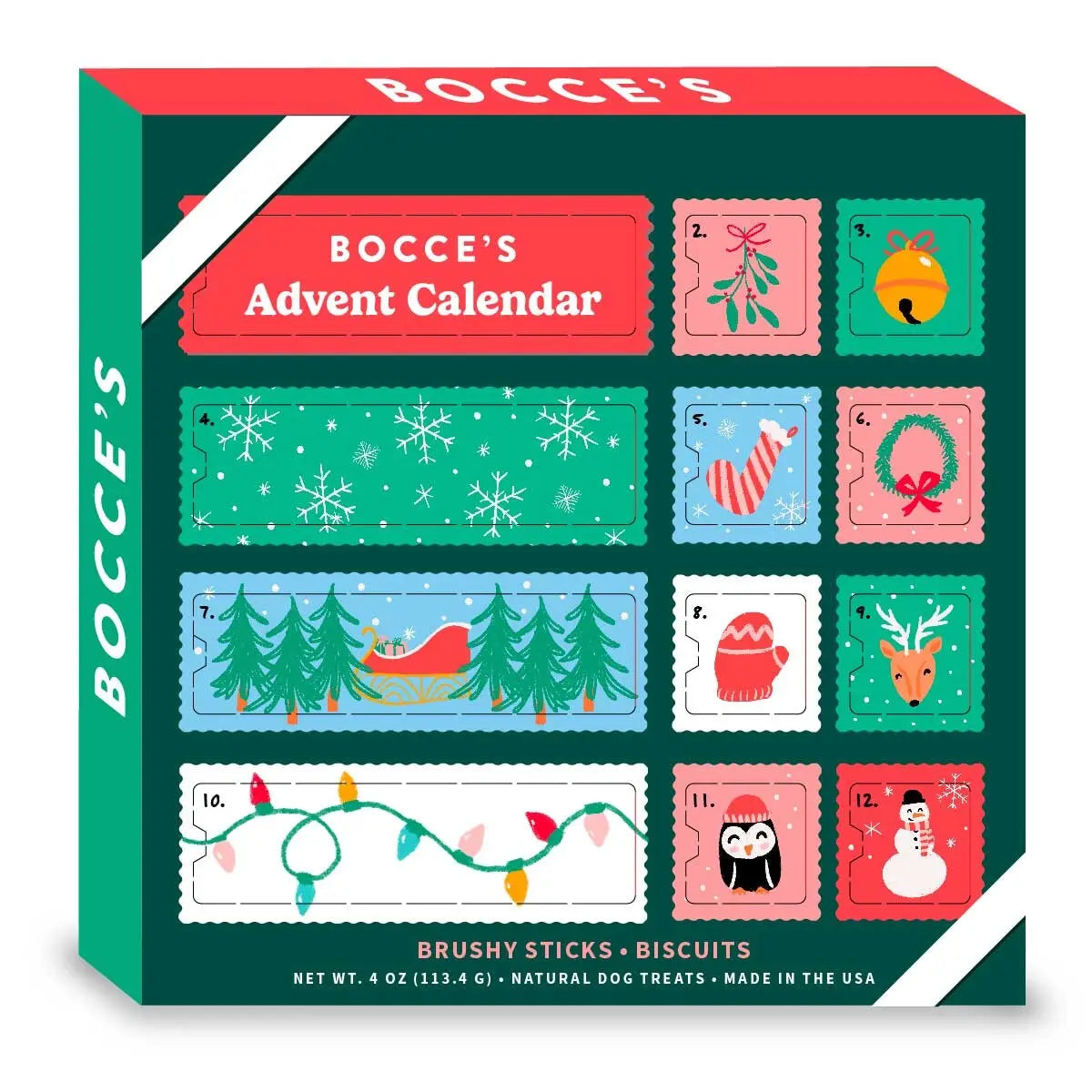 Bocce's Bakery Novelty Christmas Advent Calendar Dog Treats for a Magical Holiday Season