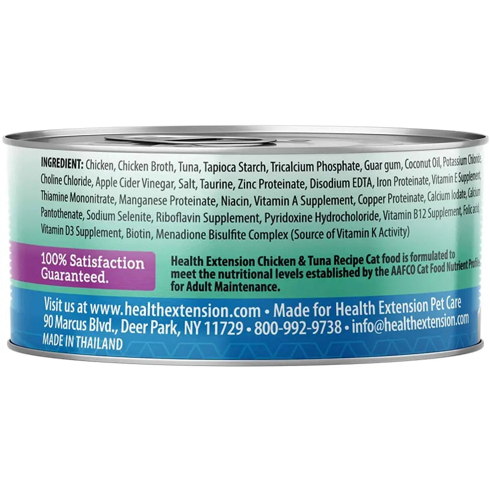 Health Extension Grain - Free Premium Chicken & Tuna Wet Cat Food, 24 x 2.8 oz