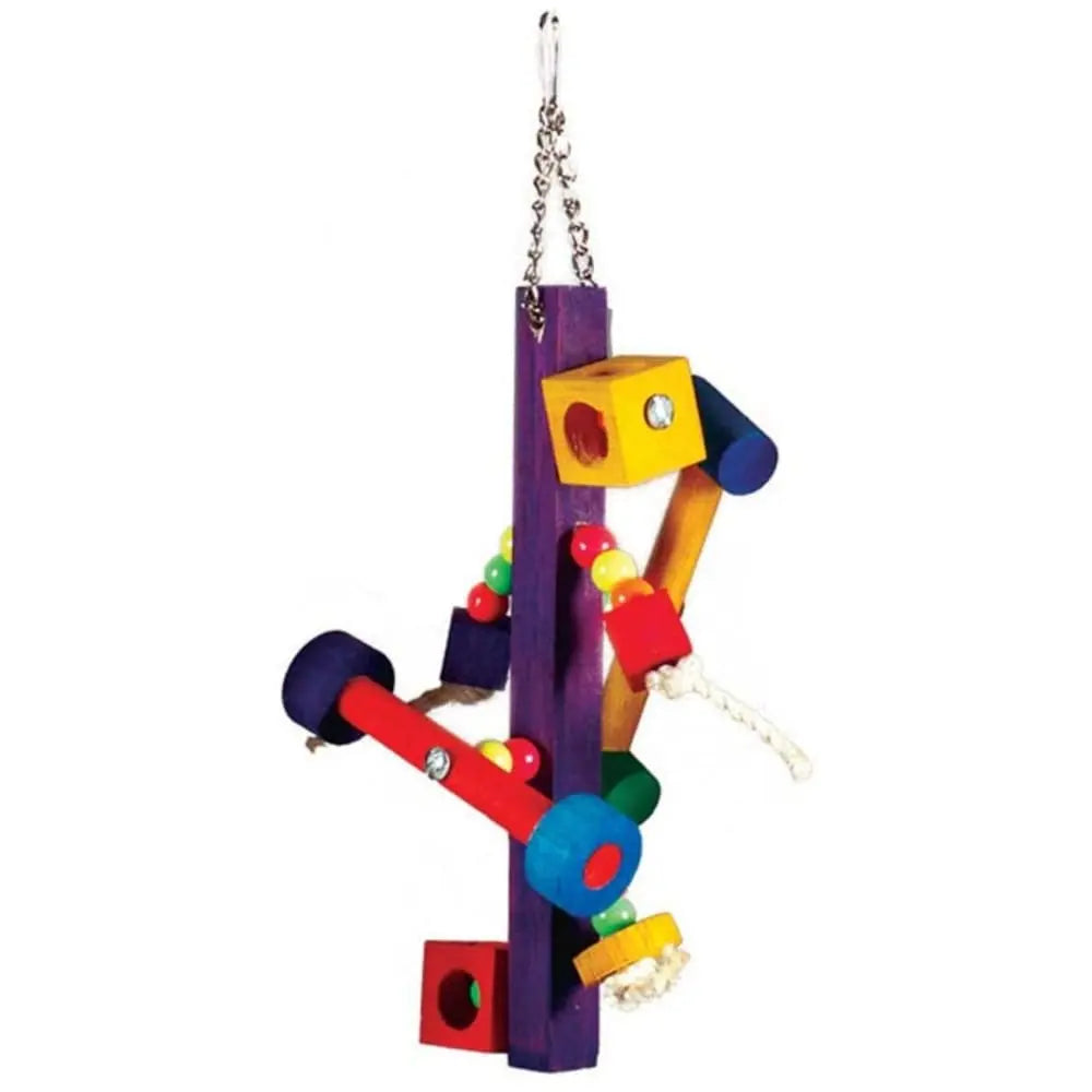 Prevue Pet Products Colorful Multi - Colored Spinner Bird Toy for Medium to Large Birds, 5 In X 14 in