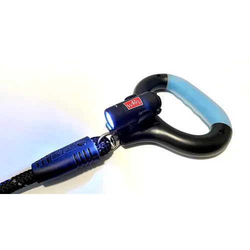 Wigzi Luna Heavy LED Reflective Rope Dog Leash with Comfortable Gel Handle