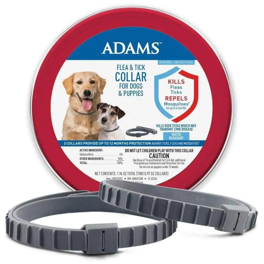Adams 2-Pack Water-Resistant Flea, Tick & Mosquito Collar for Dogs and Puppies