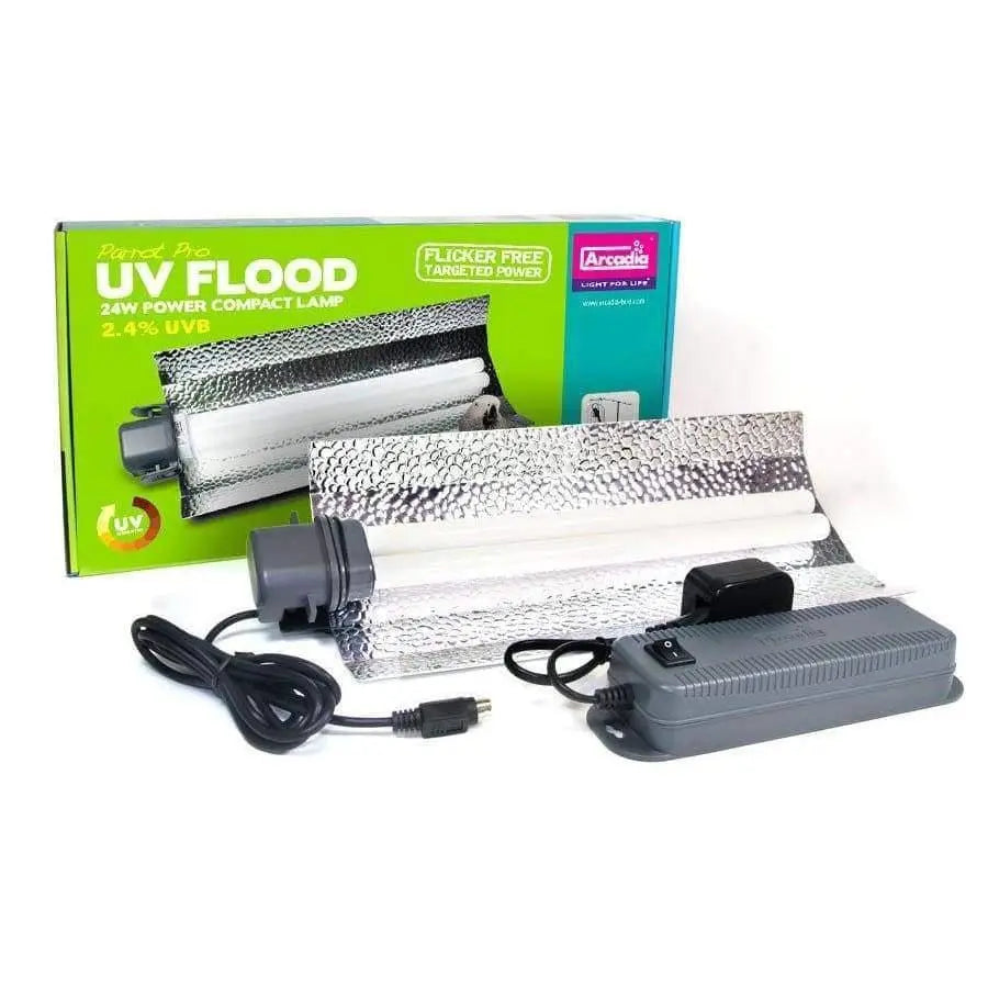 Arcadia Parrot Pro Waterproof Compact UV Flood Light for Birds and Reptiles