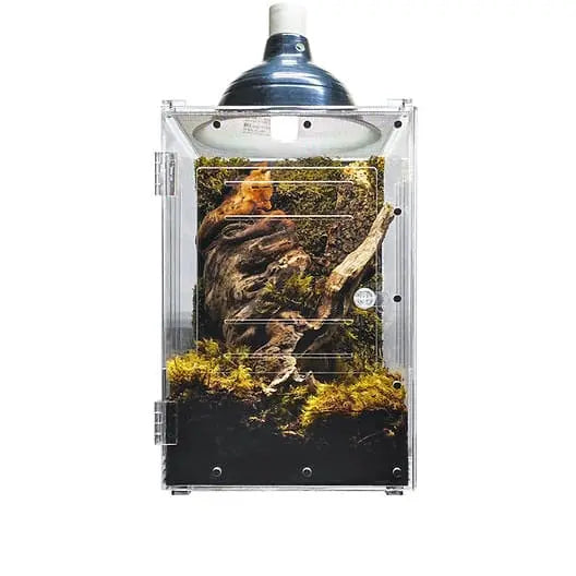 Transparent Acrylic Front-Opening Terrarium Cage for Gecko Reptile Breeding