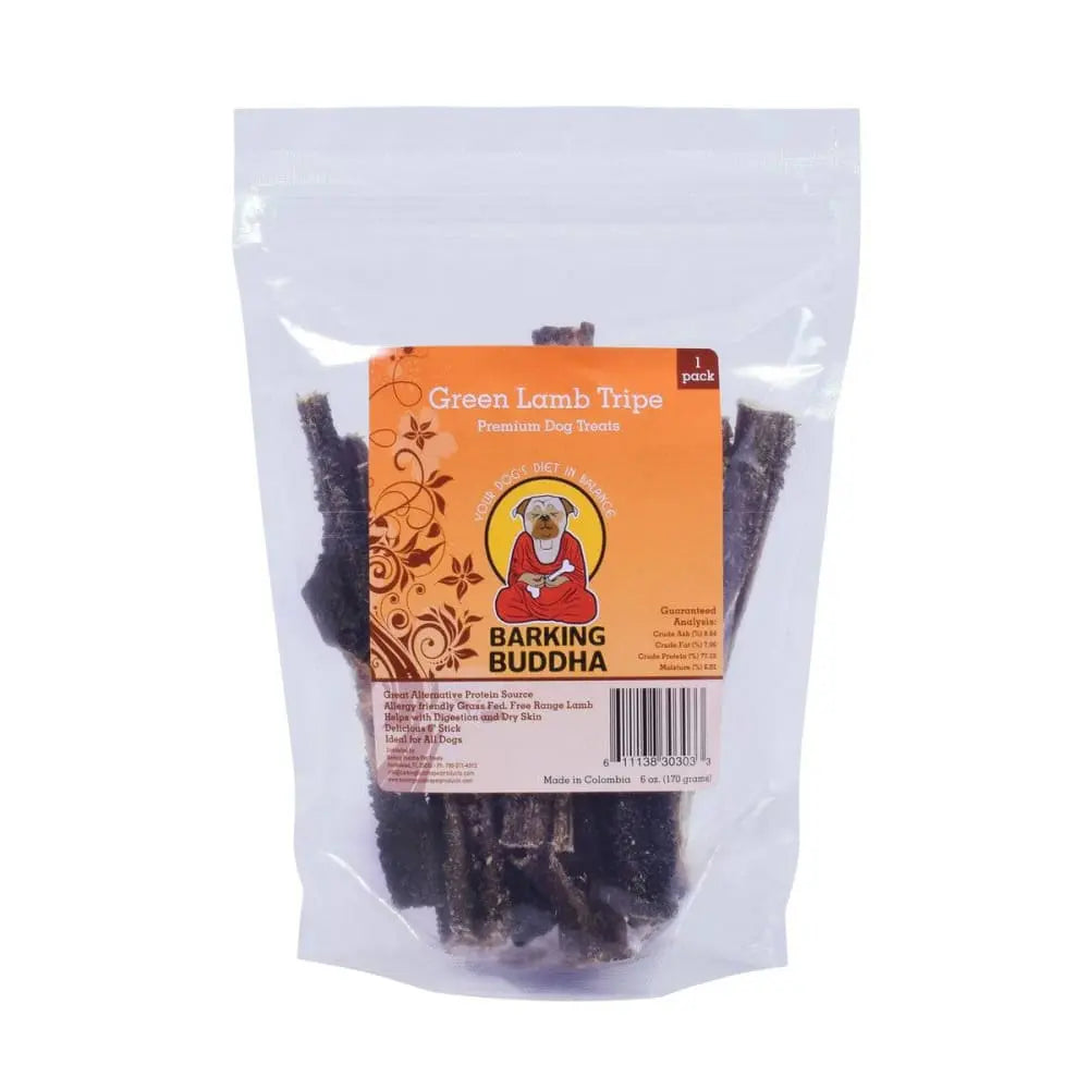 Barking Buddha All - Natural Free - Range Green Lamb Tripe Treat Sticks for Dogs