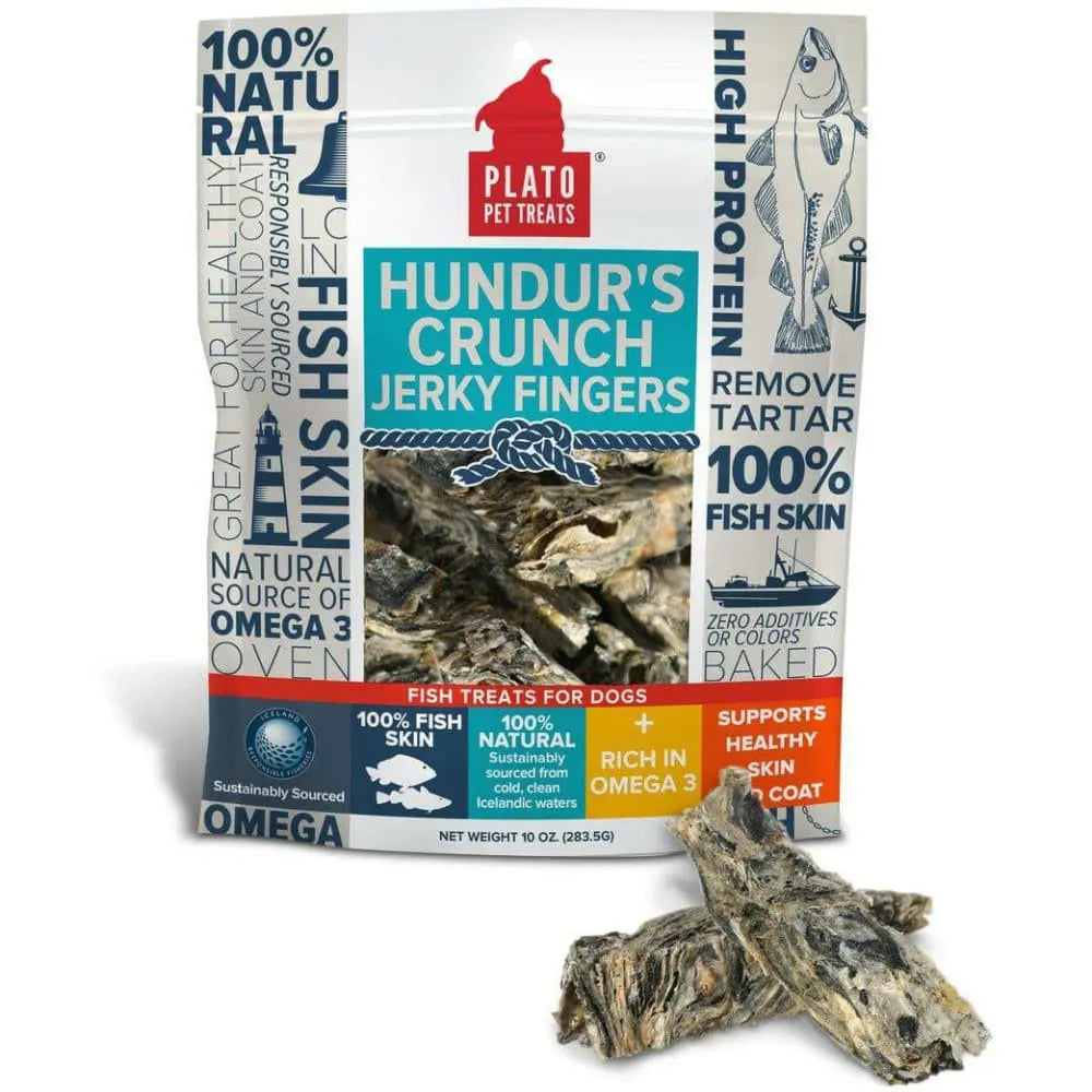 Plato Hundur's Omega - Rich Crunchy Fish Skin Jerky Fingers