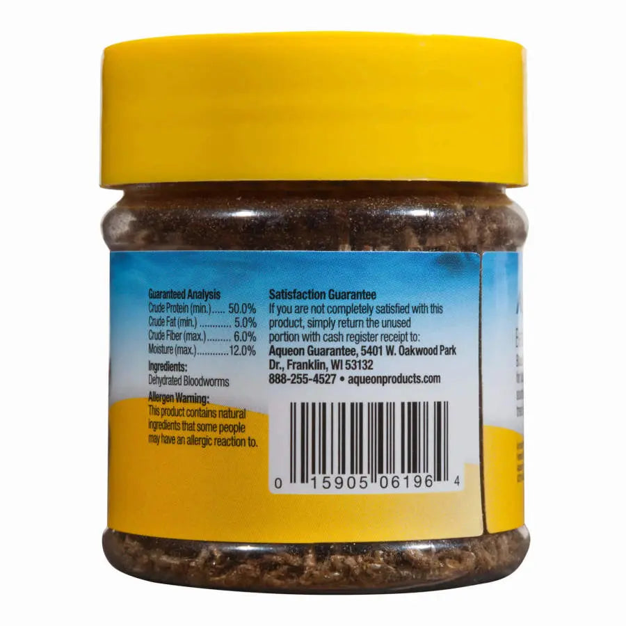 Aqueon Dehydrated Bloodworms Betta Treat - High - Protein Tropical Fish Snack