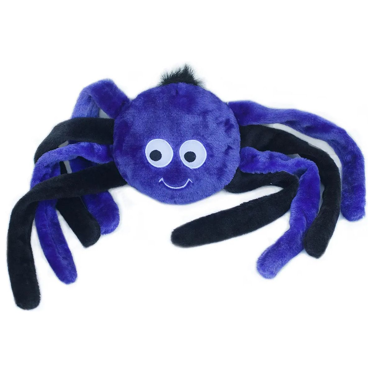 ZippyPaws Grunterz Spider Plush Dog Chew Toys for Frightfully Playful Puppies