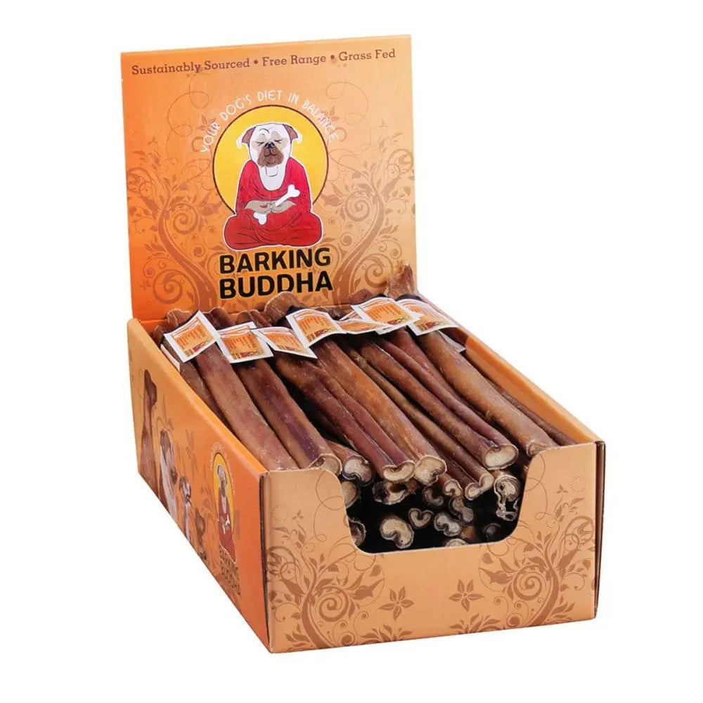 Barking Buddha 12-Inch Thick Bully Sticks - Pack of 50 for Medium Dogs