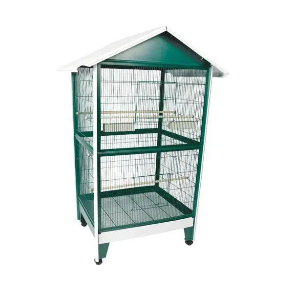 Medium-Sized Pitched Roof Bird Enclosure Aviary