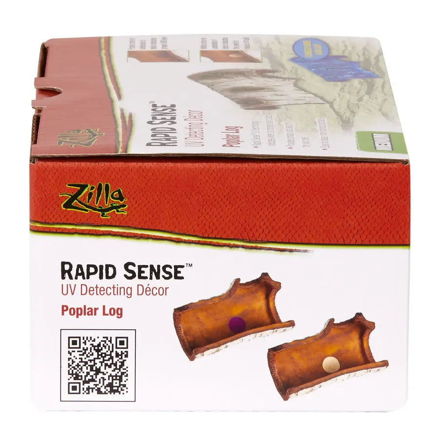 Zilla Rapid Poplar Log Style Decorative Reptile Supply with UV Detection Function