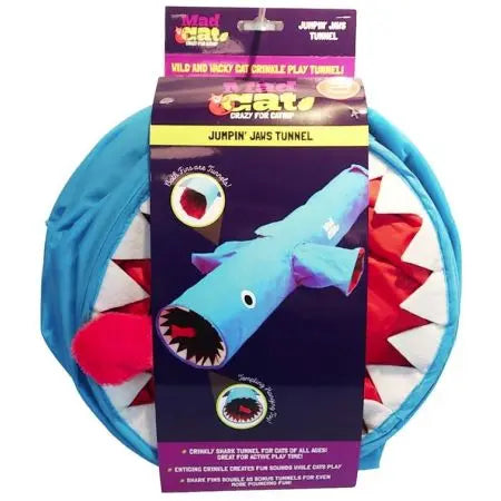 Mad Cat Interactive Jumping Jaws Cat Tunnel Toy for Feline Fun