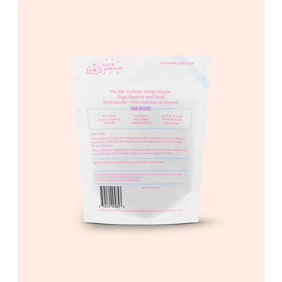 5oz Bocce's Bakery Wheat - Free Dog Treats: Birthday Cake Biscuits