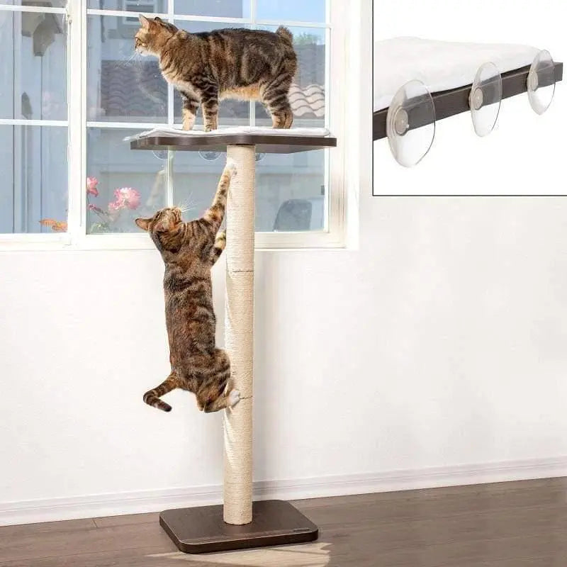 45-Inch Tall Ultimate Cat Window Perch, Climber, and Cat Tree