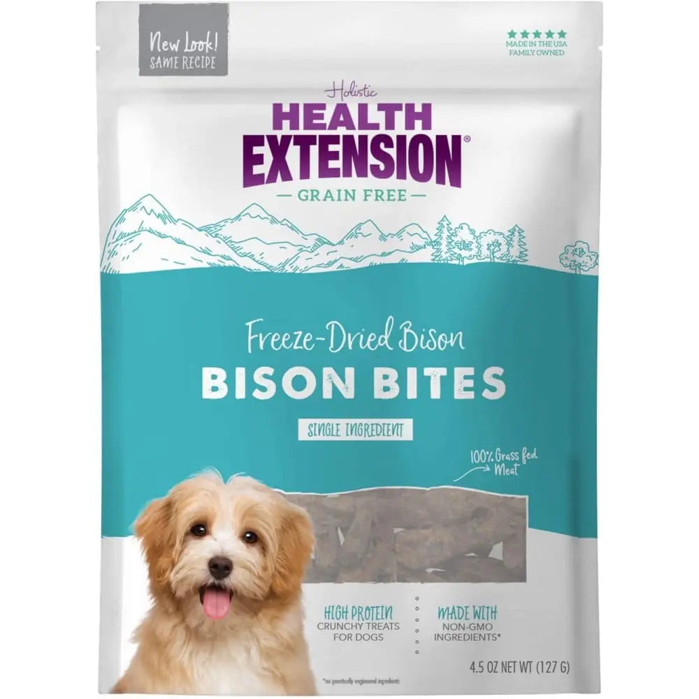 Health Extension 4.5 oz All - Natural Bison Bites Dog Treats