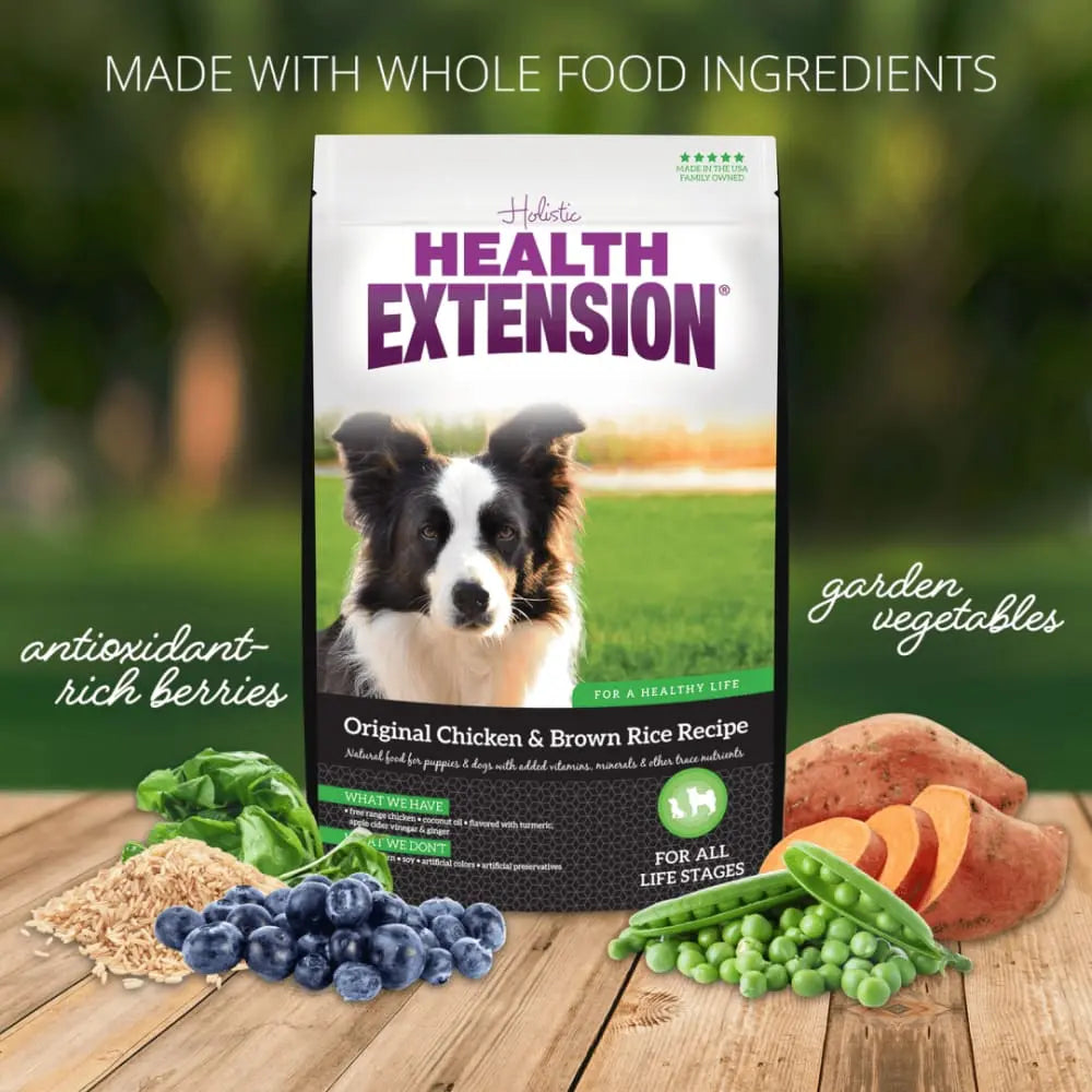 Health Extension Premium Chicken and Brown Rice Dog Food Recipe for All Life Stages