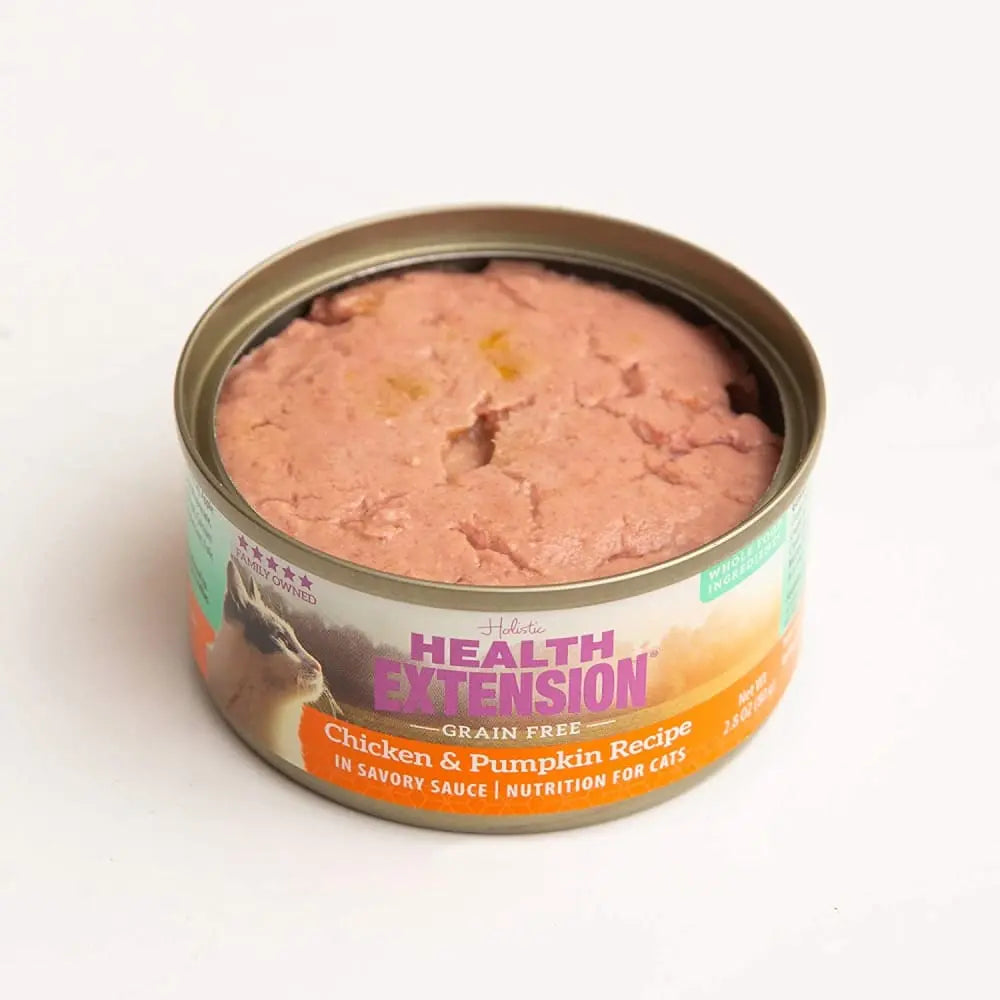 Health Extension Grain-Free Premium Chicken and Pumpkin Canned Wet Cat Food - Pack of 24, Each 2.8 oz