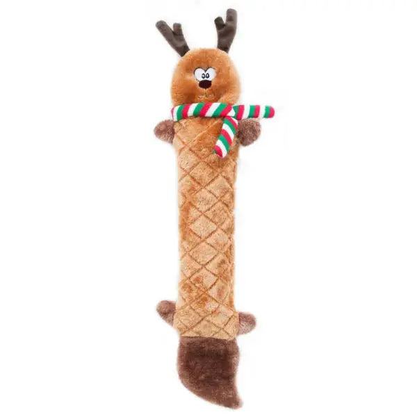 ZippyPaws Durable Holiday Reindeer Jigglerz Dog Toys