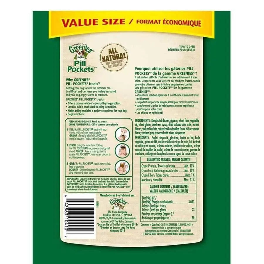 Greenies Chicken - Flavored Pill Pockets: Ideal Dog Treats for Medication