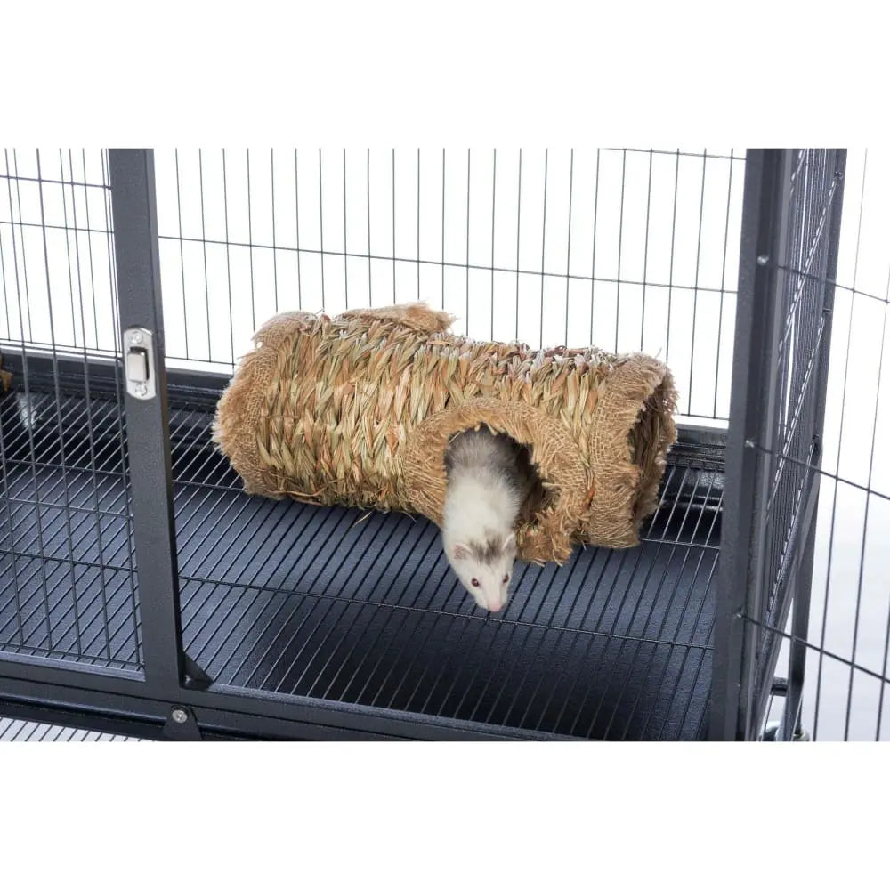 Prevue Pet Products All - Natural Hand - Woven Grass Activity Tunnel for Small Animals