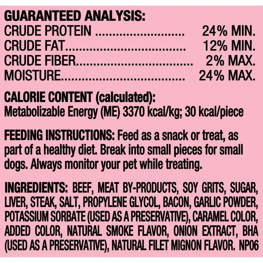 Pup-Peroni Premium Dog Treats in Filet Mignon and Bacon Flavor, 5.6 oz Package