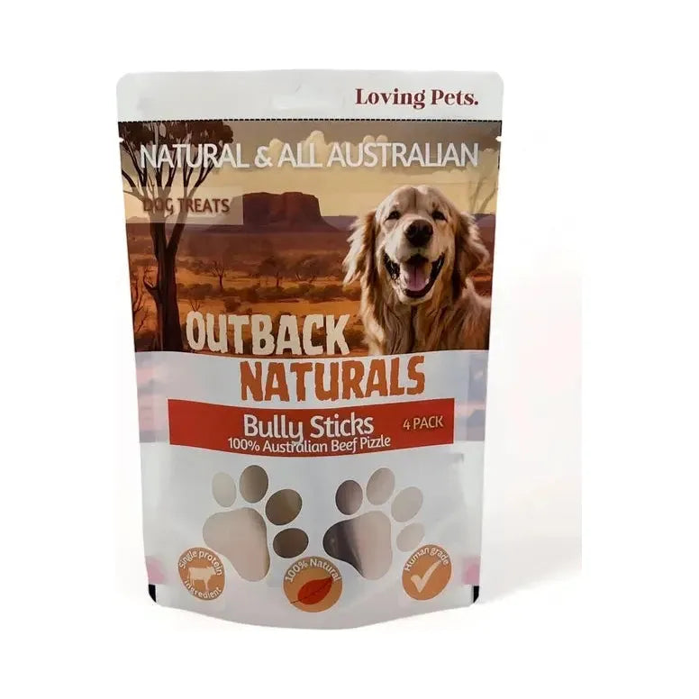 Loving Pets Australia 4-Pack Bullysticks: Wholesome Dog Treats