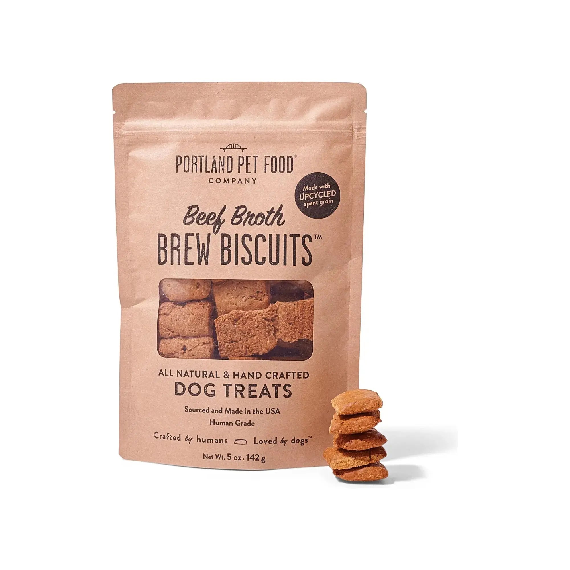 Portland Pet Food Co. Crunchy Beef Broth Brew Dog Biscuit Treats