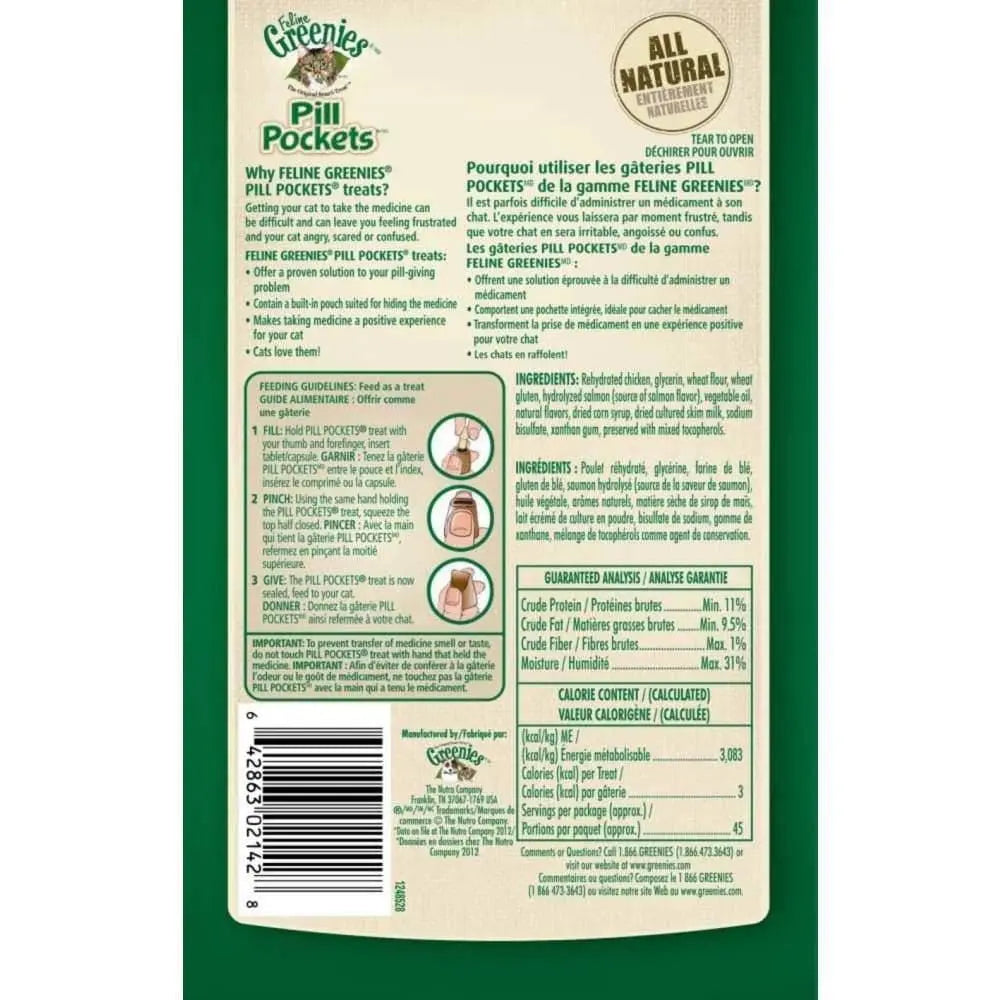 Greenies Feline Salmon - Flavored Pill - Hiding Cat Treats