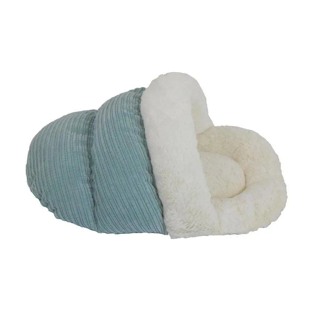 Arlee Pet Products 22-Inch Mineral Blue Sly Slipper Cozy Cat Bed