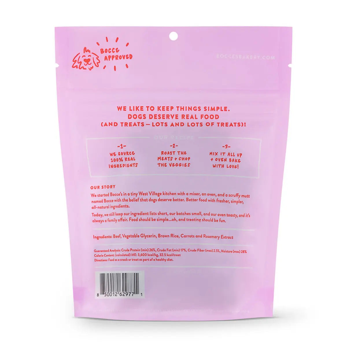 Bocce's Bakery 4oz All - natural High - protein Beef Jerky Sticks Dog Treats