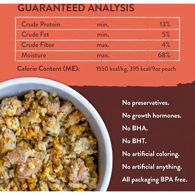 Portland Pet Food Company Tuxedo's Homestyle Chicken & Yams Wet Dog Food Topping - 8/9 Ounce Pack