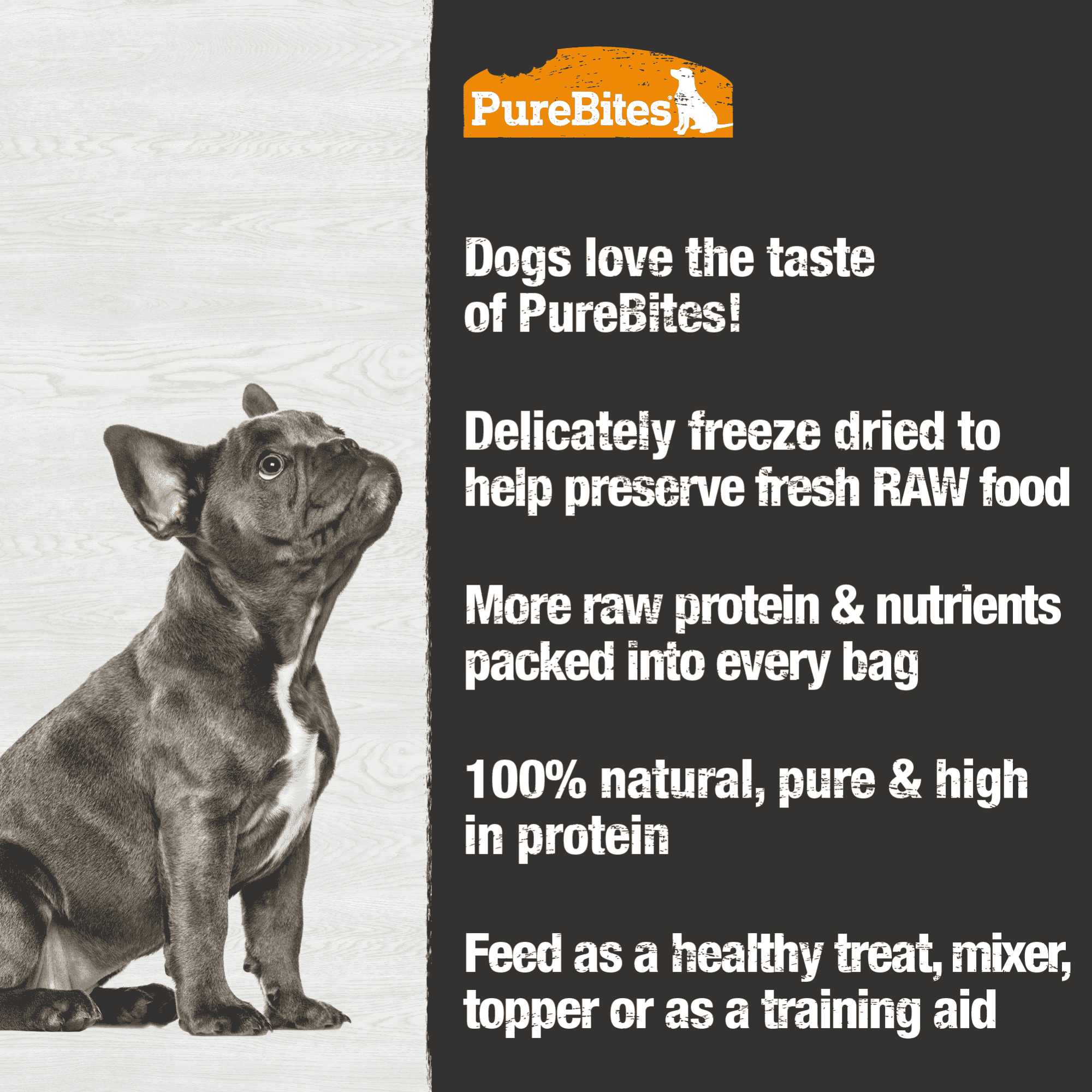 USA-Sourced PureBites 2.6 oz Freeze-Dried Duck Liver Dog Treats