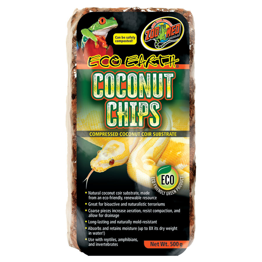 Zoo Med High - Quality Eco Earth Coconut Coir Chips Substrate for Terrariums