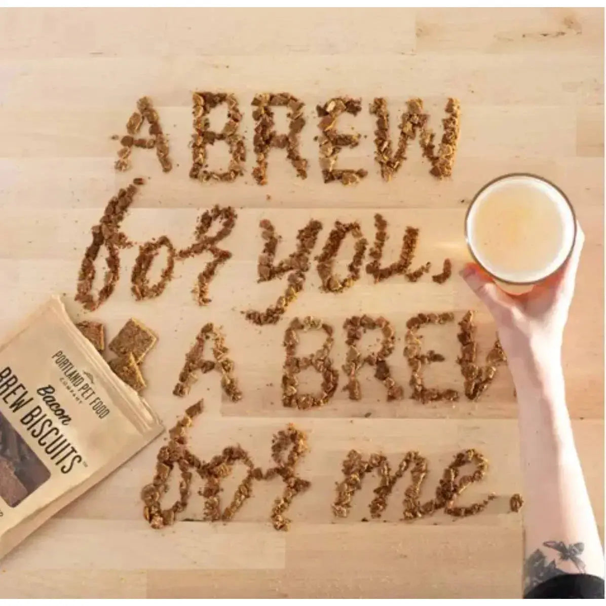 5oz Dog Treats - Portland Pet Food Company's Bacon - Flavored Brew Biscuits for Canine Delights