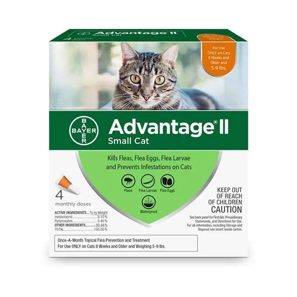 Advantage® II 4 - Dose Monthly Flea Treatment for Small Cats (5 - 9 Lbs)