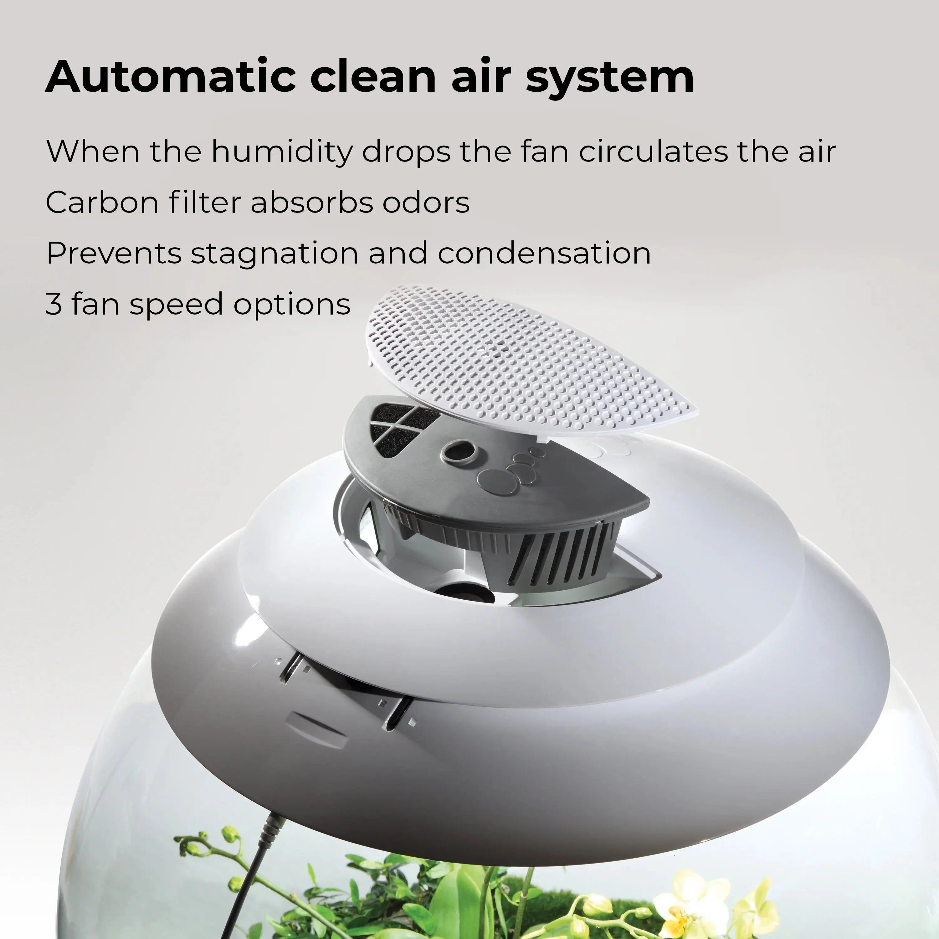 BiOrb AIR 60 Modern Glossy Terrarium for Tropical Plants and Creatures