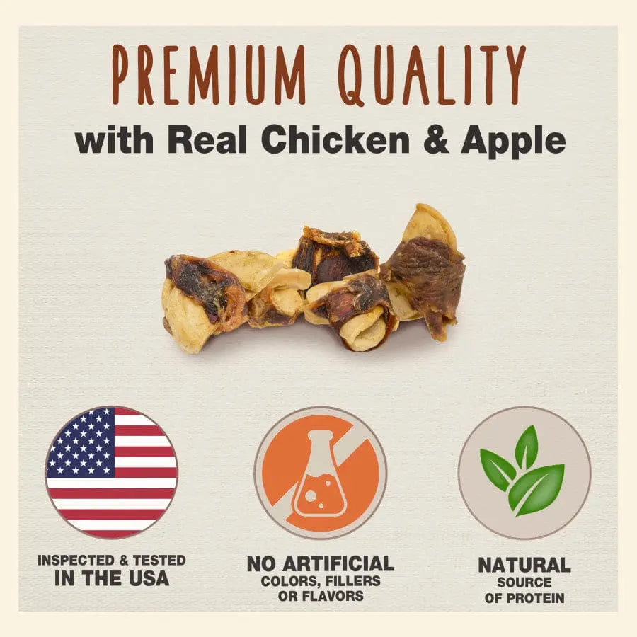 Cadet Gourmet High - Quality Chicken & Apple Wrapped Low - Fat Dog Treats