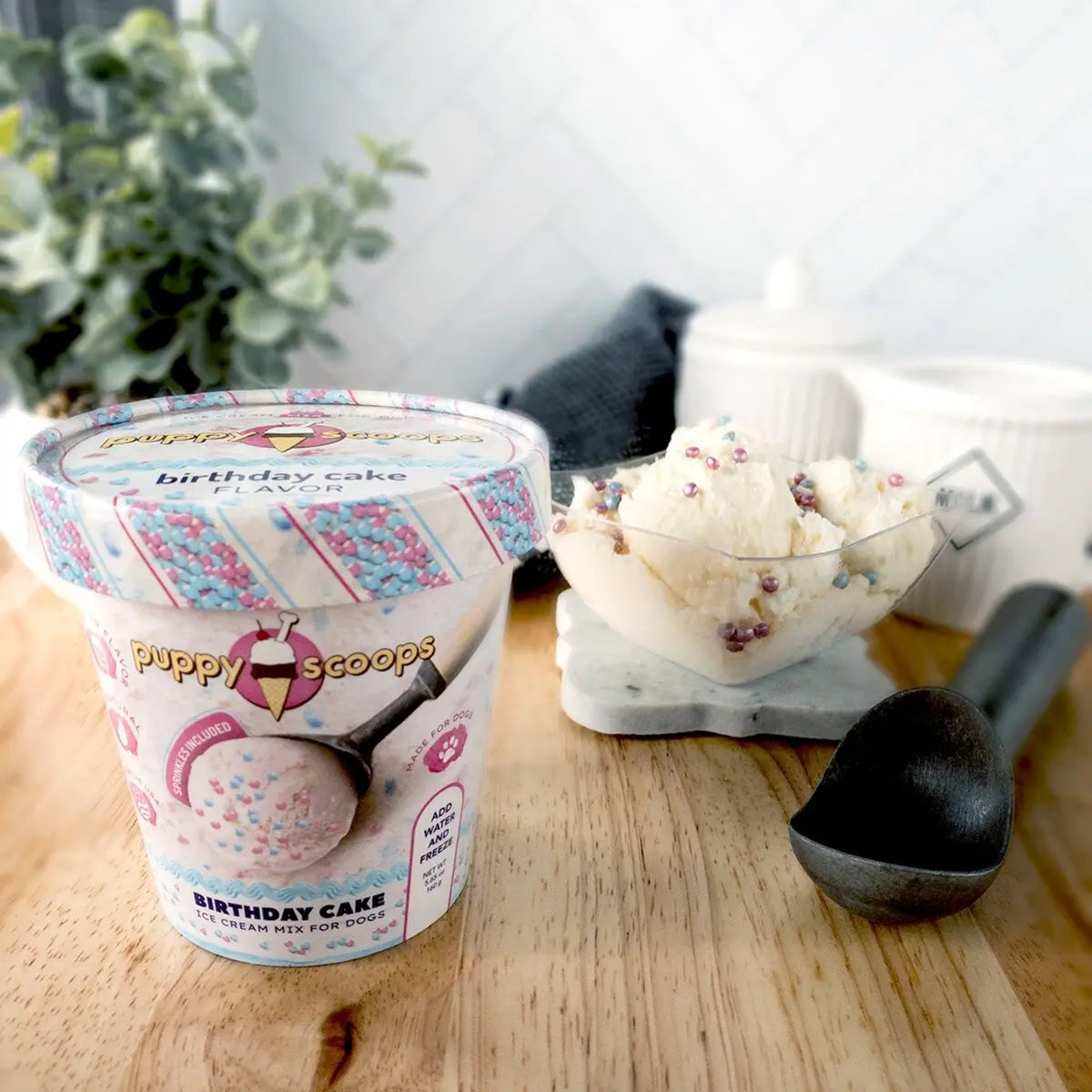 Large 5.65oz Puppy Cake Scoops Ice Cream Mix - Birthday Cake Flavor with Pupfetti Sprinkles