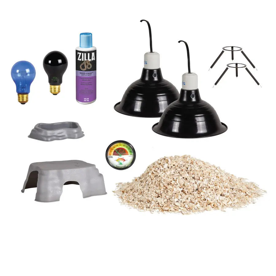 Zilla Premium Snake Habitat Starter Accessory Kit with Essential Setup Items