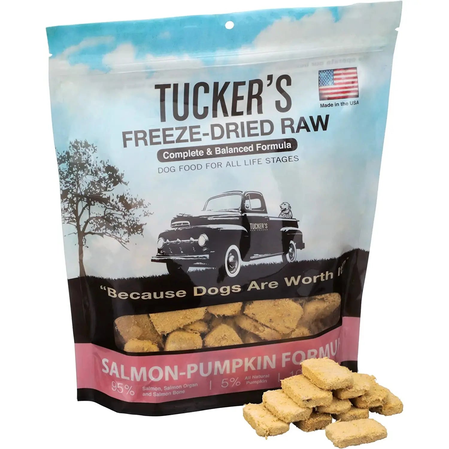 Tucker's® Freeze-Dried Dog Food with Salmon and Pumpkin, 12-Ounce Package