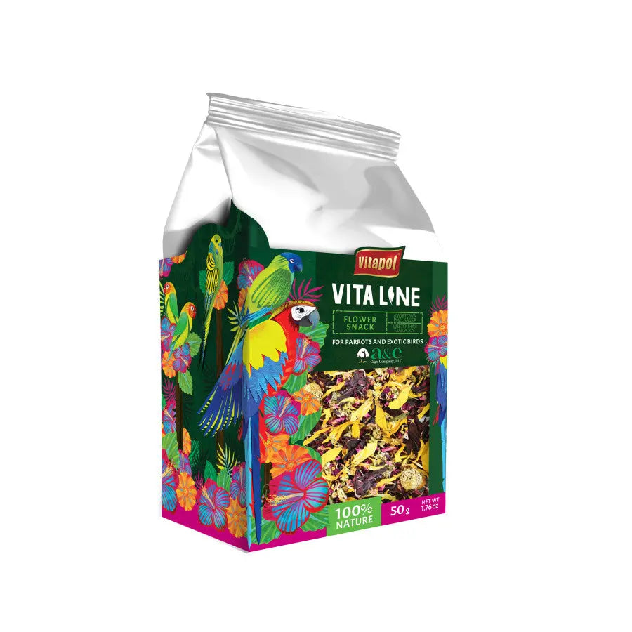 Vitapol Vita Line 50 g Fragrant Flower Snack for Parrots and Exotic Birds