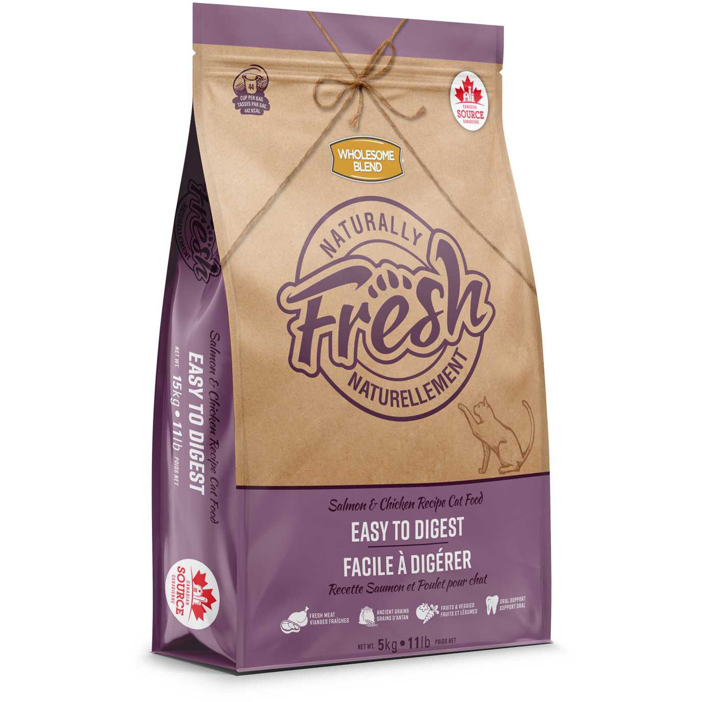Naturally Fresh and Digestible Salmon & Chicken Dry Cat Food for Optimal Health