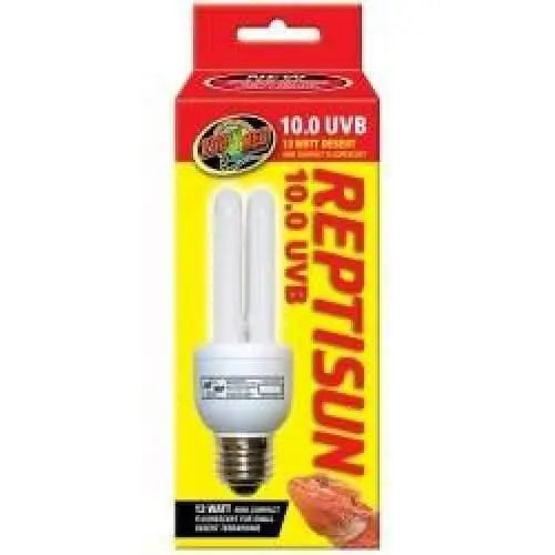 Zoo Med ReptiSun 10.0 UVB Mini Compact Fluorescent Replacement Light Bulb for Desert and Basking Reptiles