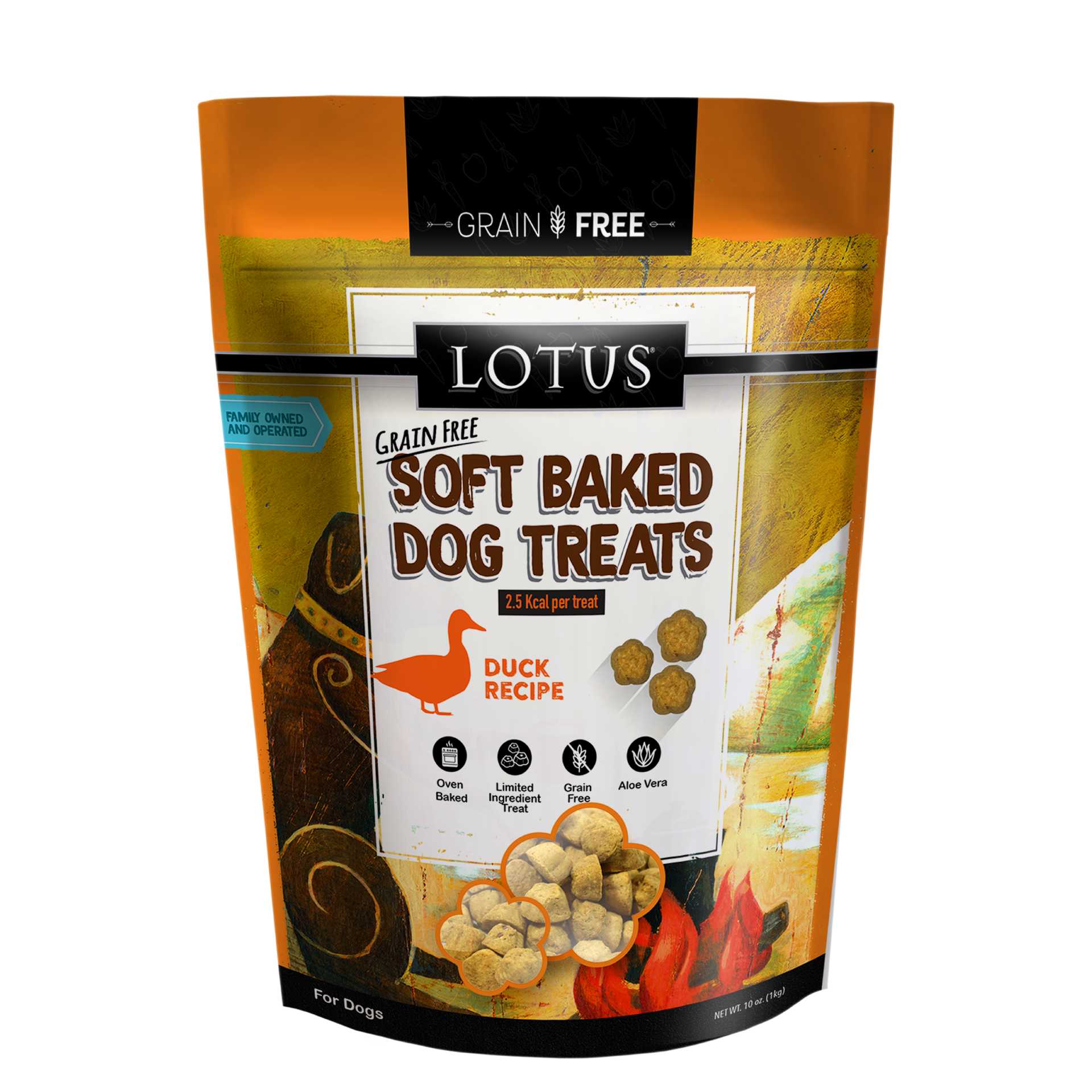Lotus Grain-Free Soft-Baked Dog Treats with Delicious Duck Recipe